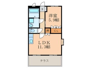 ライトニング南方の物件間取画像